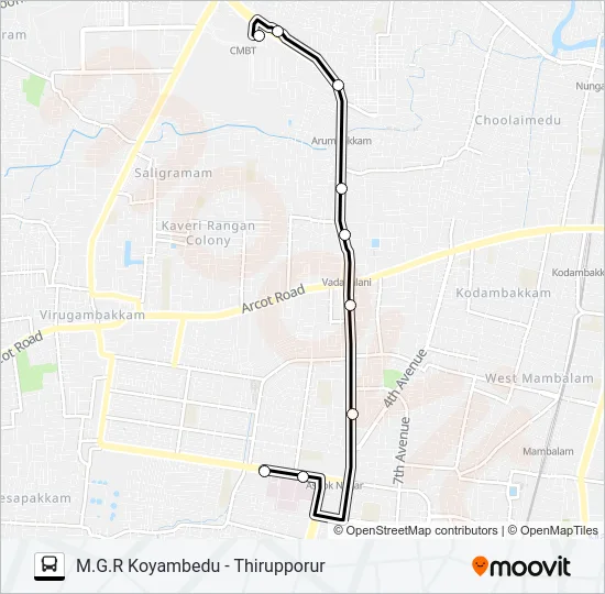570ET Bus Line Map