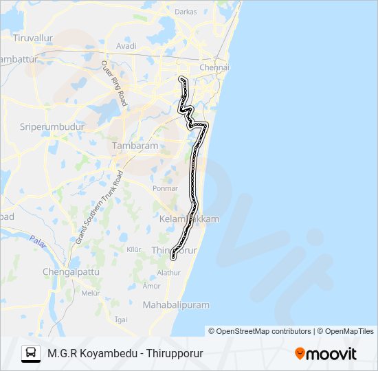 570ET Bus Line Map