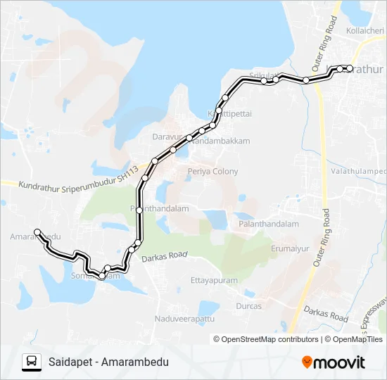 88R Bus Line Map