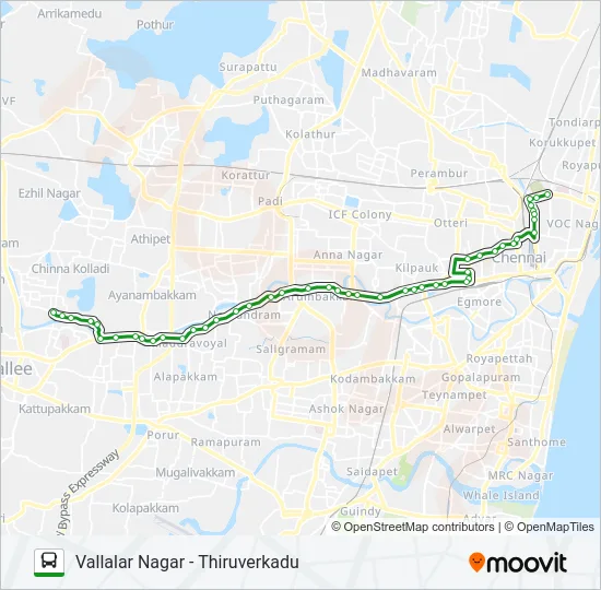 59 Bus Line Map