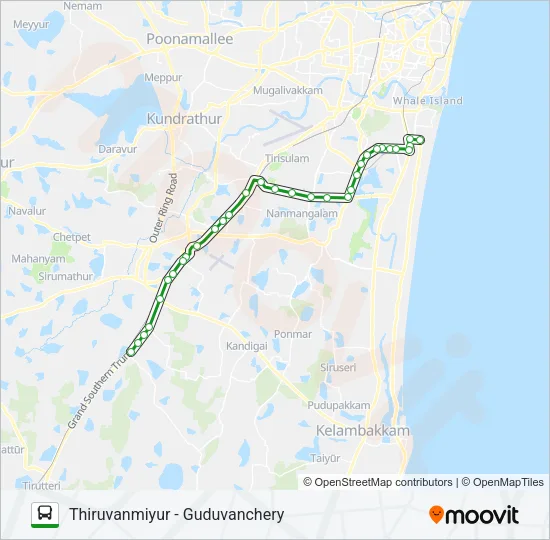 91G Bus Line Map