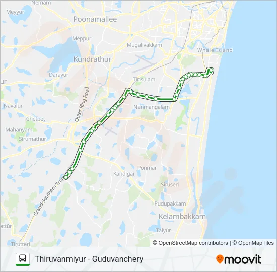 91G Bus Line Map