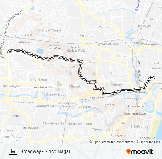 20D Bus Line Map