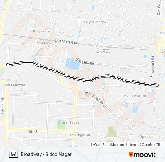 20D Bus Line Map