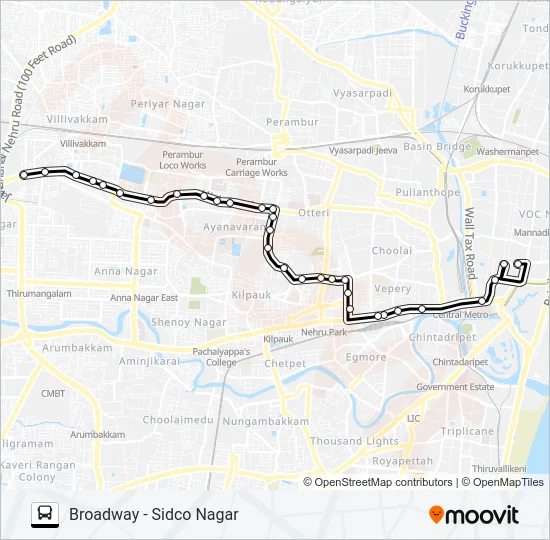 20D Bus Line Map