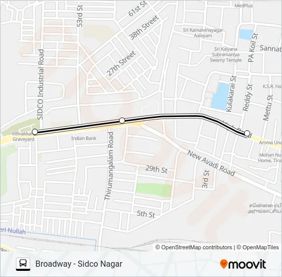 20D Bus Line Map