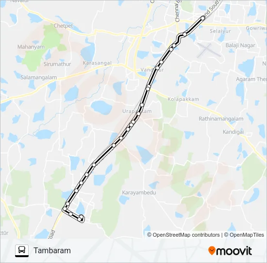 500R Bus Line Map