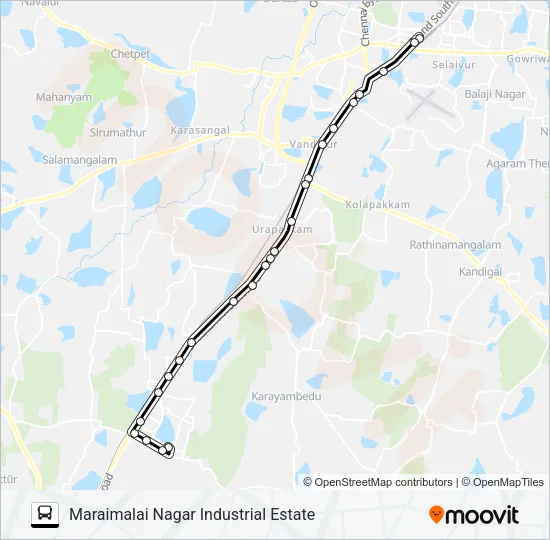 500R Bus Line Map