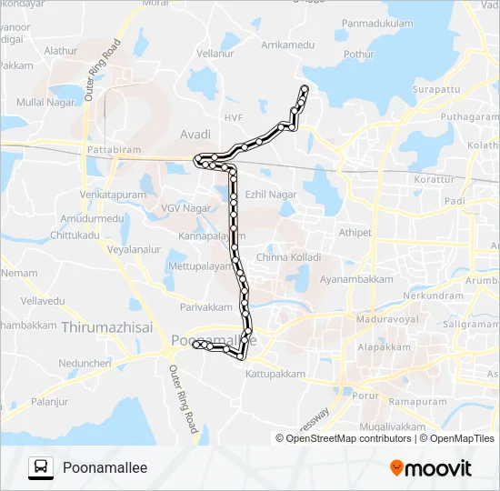 62CT Bus Line Map