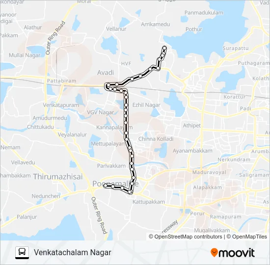 62CT Bus Line Map
