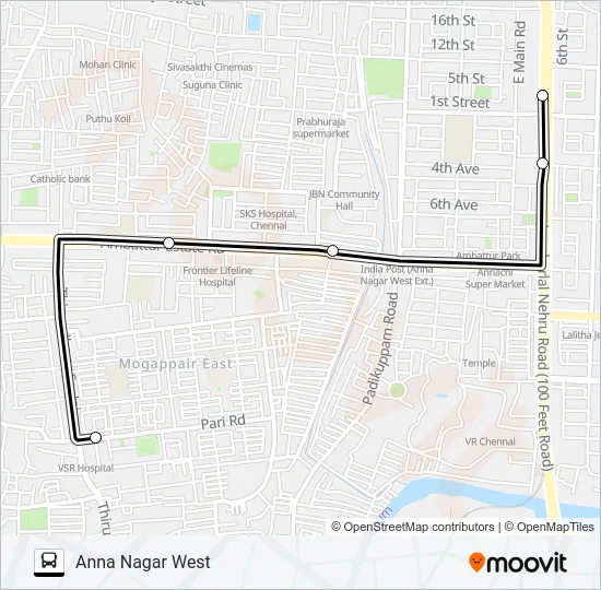 40N Bus Line Map