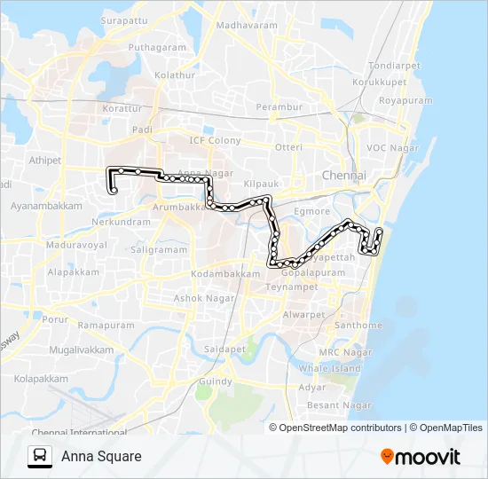 40N Bus Line Map