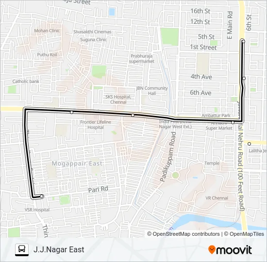 40N Bus Line Map
