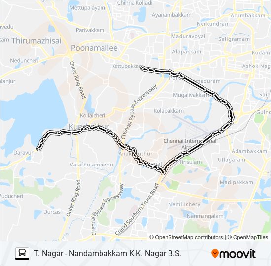 M60 bus Line Map