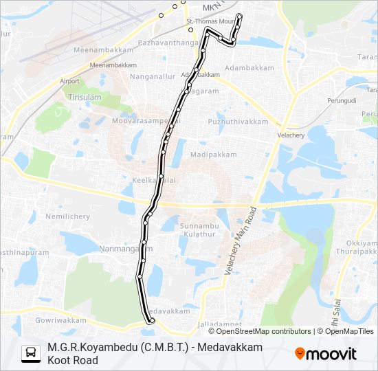 76 bus Line Map