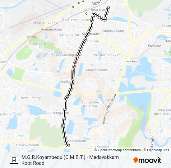 76 Bus Line Map