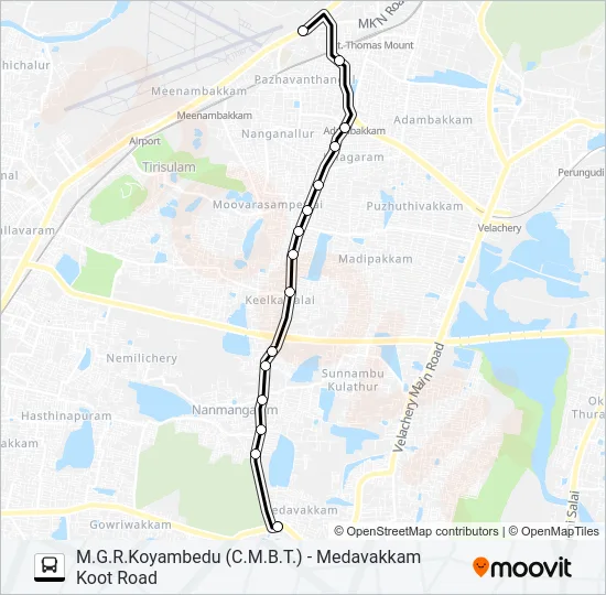 76 Bus Line Map