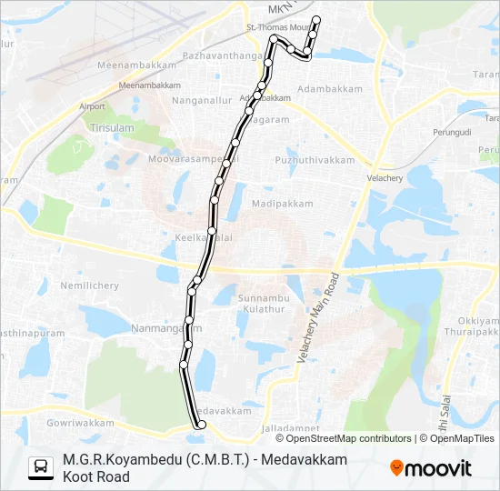 76 Bus Line Map