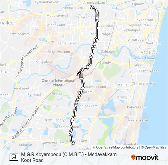 76 Bus Line Map