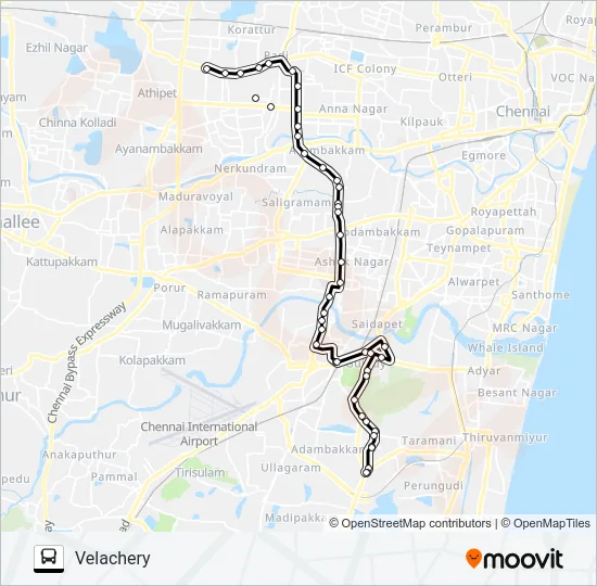 D70CT Bus Line Map