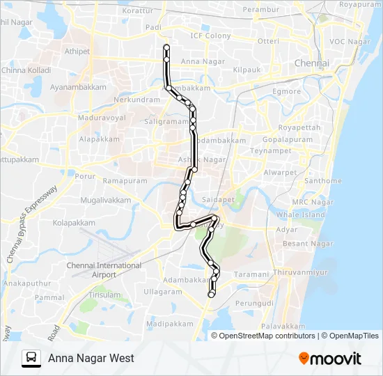 D70CT Bus Line Map