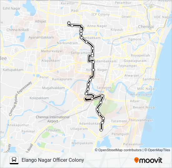 D70CT Bus Line Map
