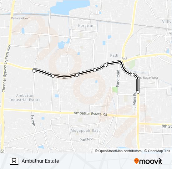 D70CT Bus Line Map