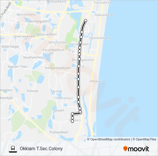 147X Bus Line Map