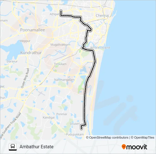 147X Bus Line Map