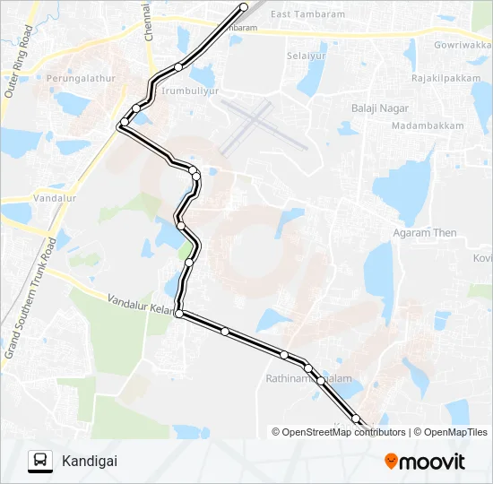 55DET Bus Line Map