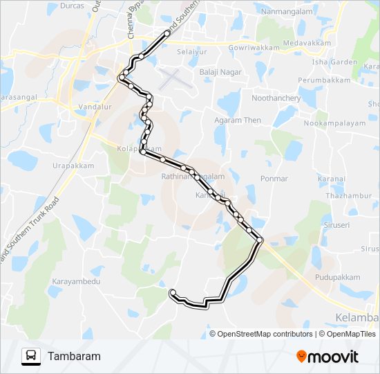 55DET bus Line Map