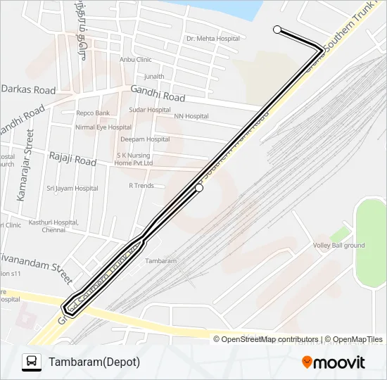 55DET Bus Line Map