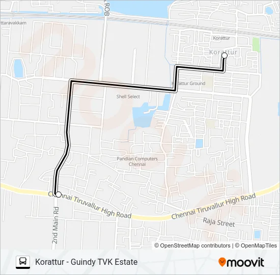 70LCT Bus Line Map