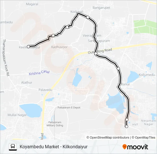 61ECT Bus Line Map