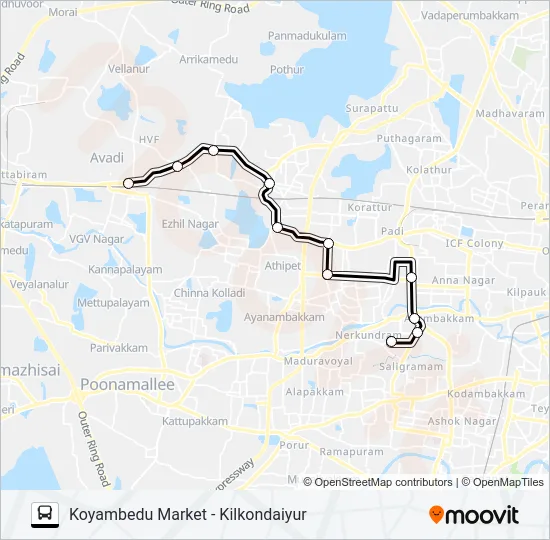 61ECT Bus Line Map