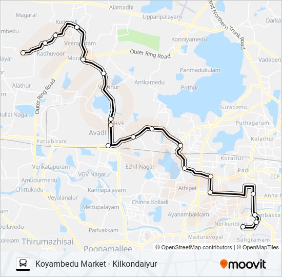 61ECT Bus Line Map