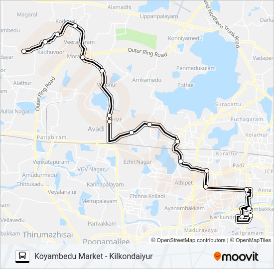 61ECT Bus Line Map