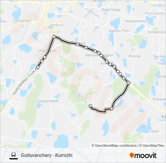 55K Bus Line Map