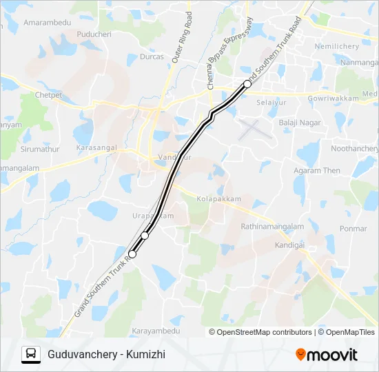 55K Bus Line Map