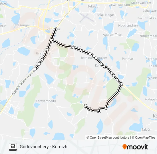 55K Bus Line Map