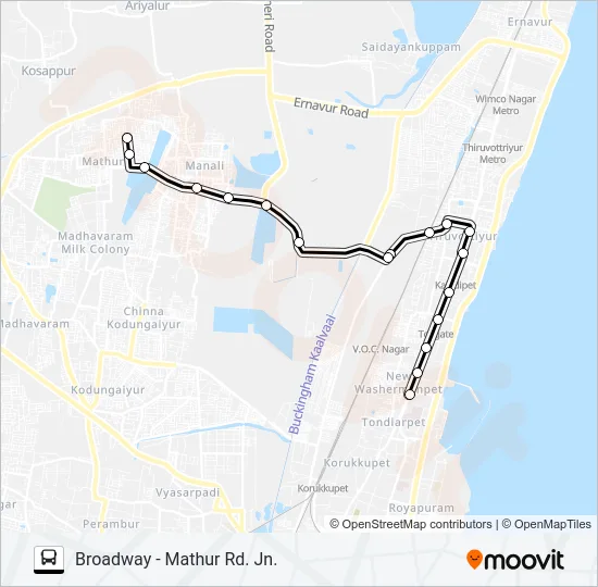 56DET Bus Line Map