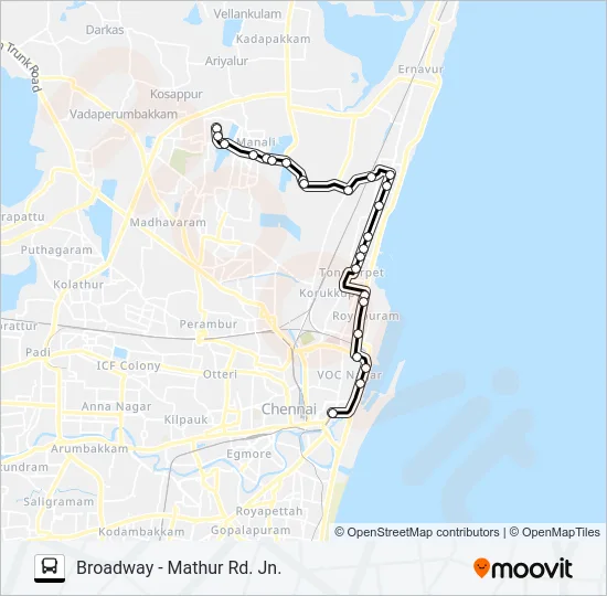 56DET Bus Line Map