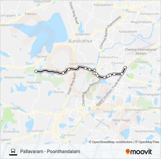 55AET Bus Line Map