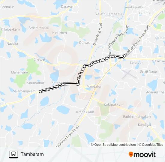 55X Bus Line Map