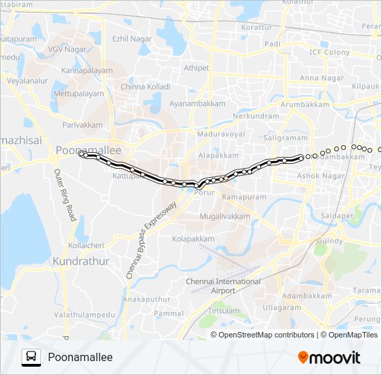 25 Bus Line Map