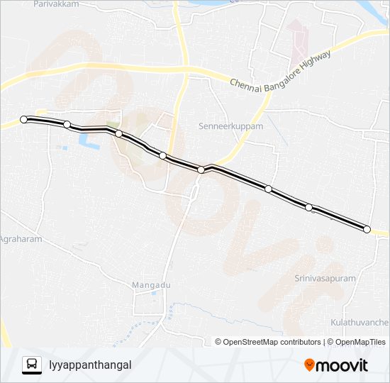 25 Bus Line Map