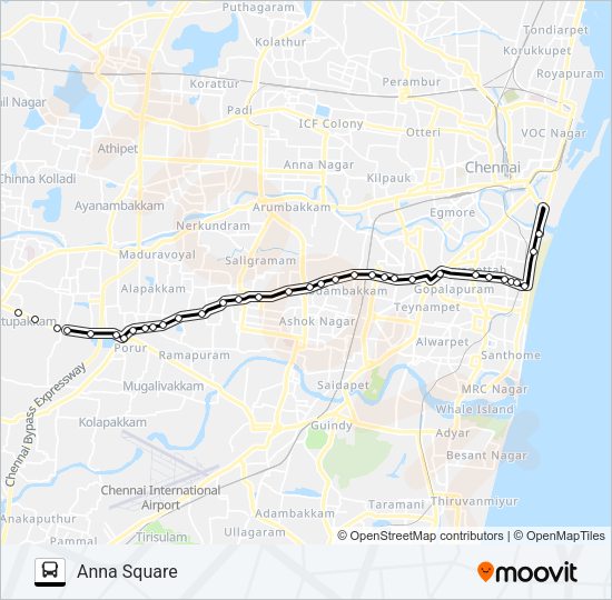 25 Bus Line Map