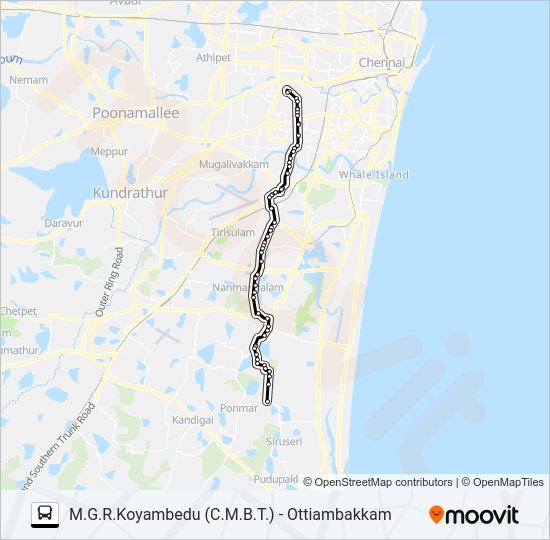 76B Bus Line Map