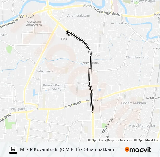 76B Bus Line Map