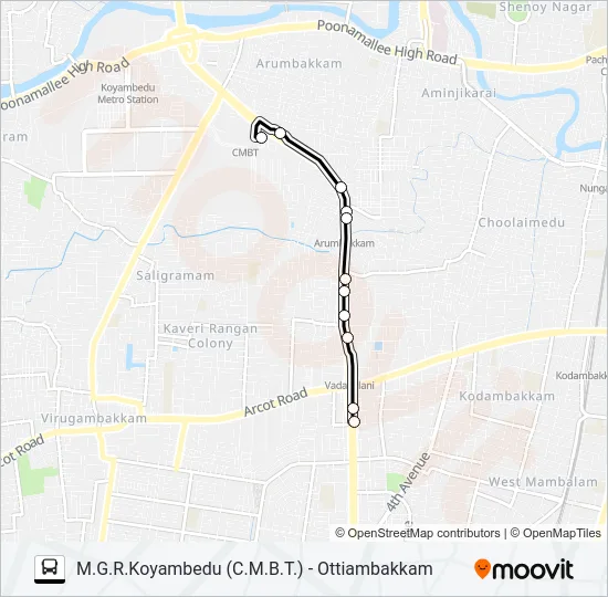 76B Bus Line Map